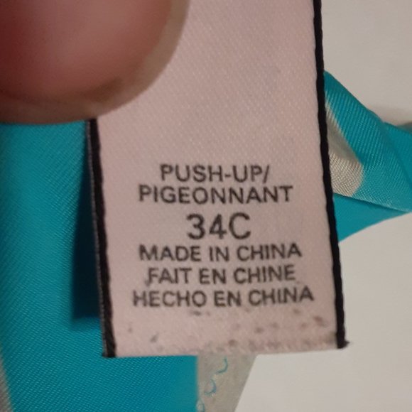 Victoria's Secret Women's Grey/Blue Push Up Bra Size 34C 343435-BF8 - Picture 5 of 6